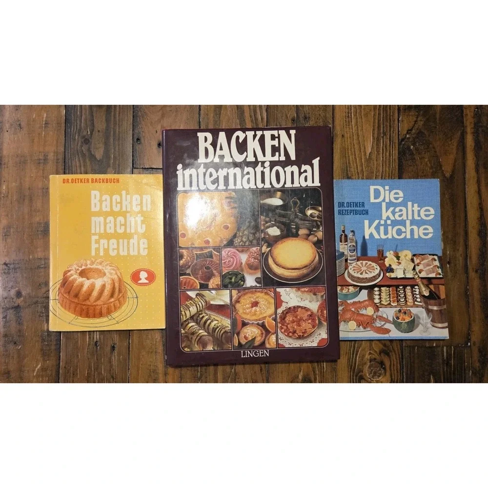 3 German‎ Cookbooks Lot Dr.Oetker (2) Lingen (1)